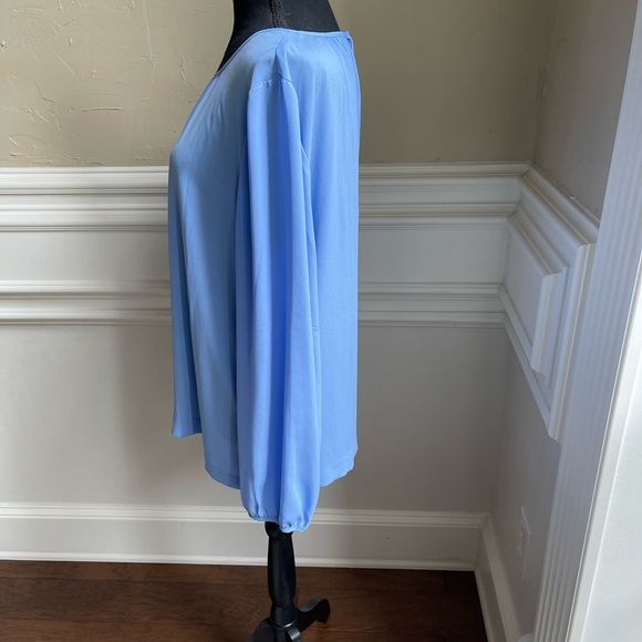 JCrew periwinkle blue chiffon blouse - Picture 2 of 4